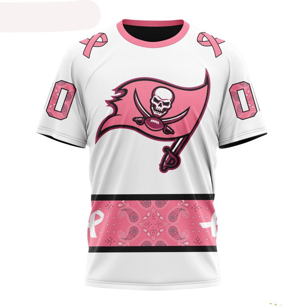 Custom NFL Tampa Bay Buccaneers Pink Design Fight Breast Cancer Shirt Gifts For Football Fans