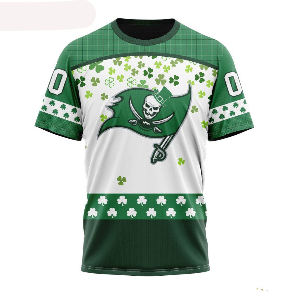 Custom NFL Tampa Bay Buccaneers St Patrick's Day T-Shirt Football Fan Gift Ideas