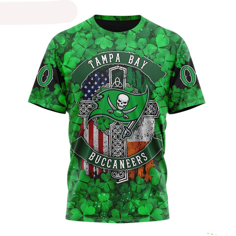 Custom NFL Tampa Bay Buccaneers St Patrick's Day T-Shirt Presents For Football Fans