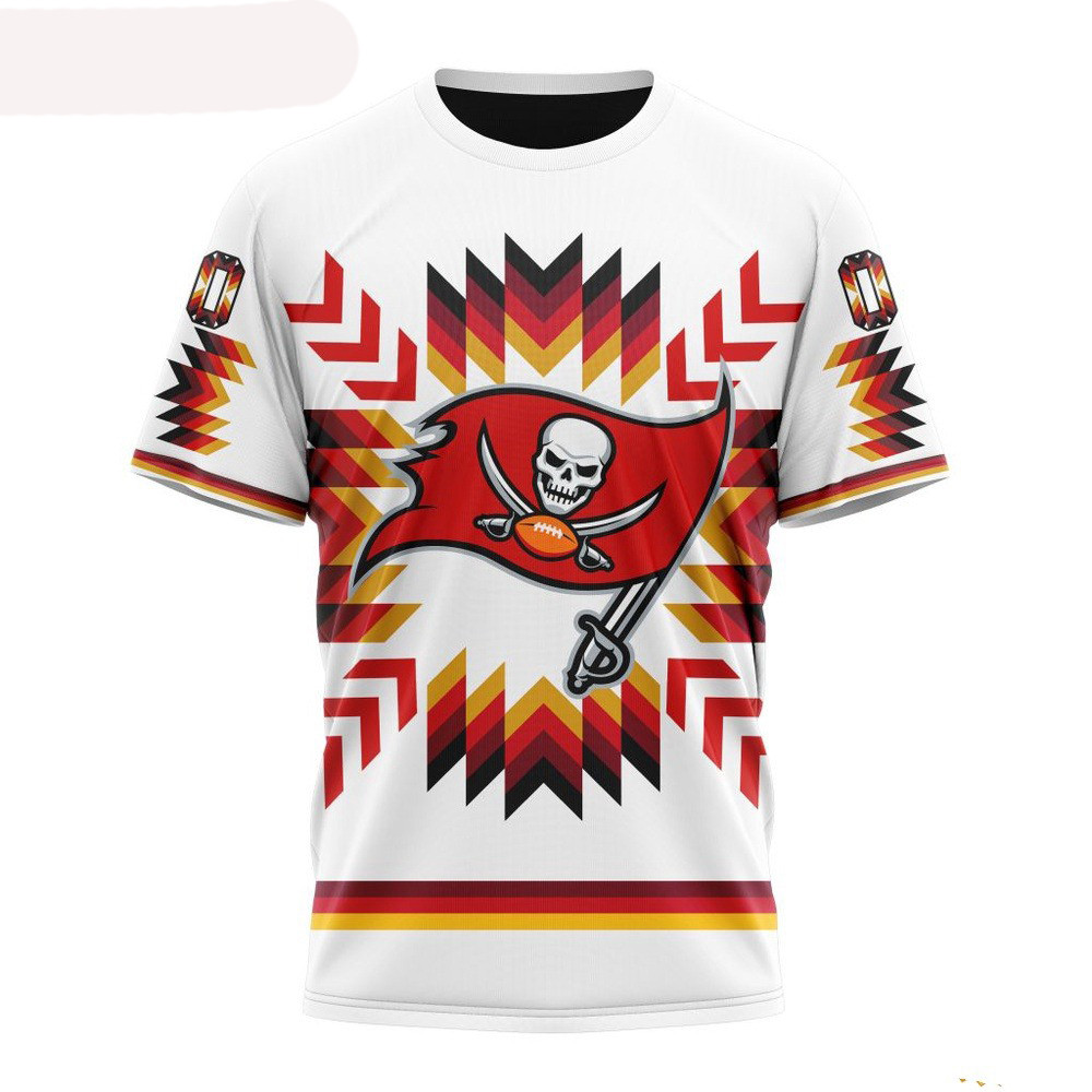 Custom NFL Tampa Bay Buccaneers T-Shirt With Native Pattern Gift Ideas For Football Lovers