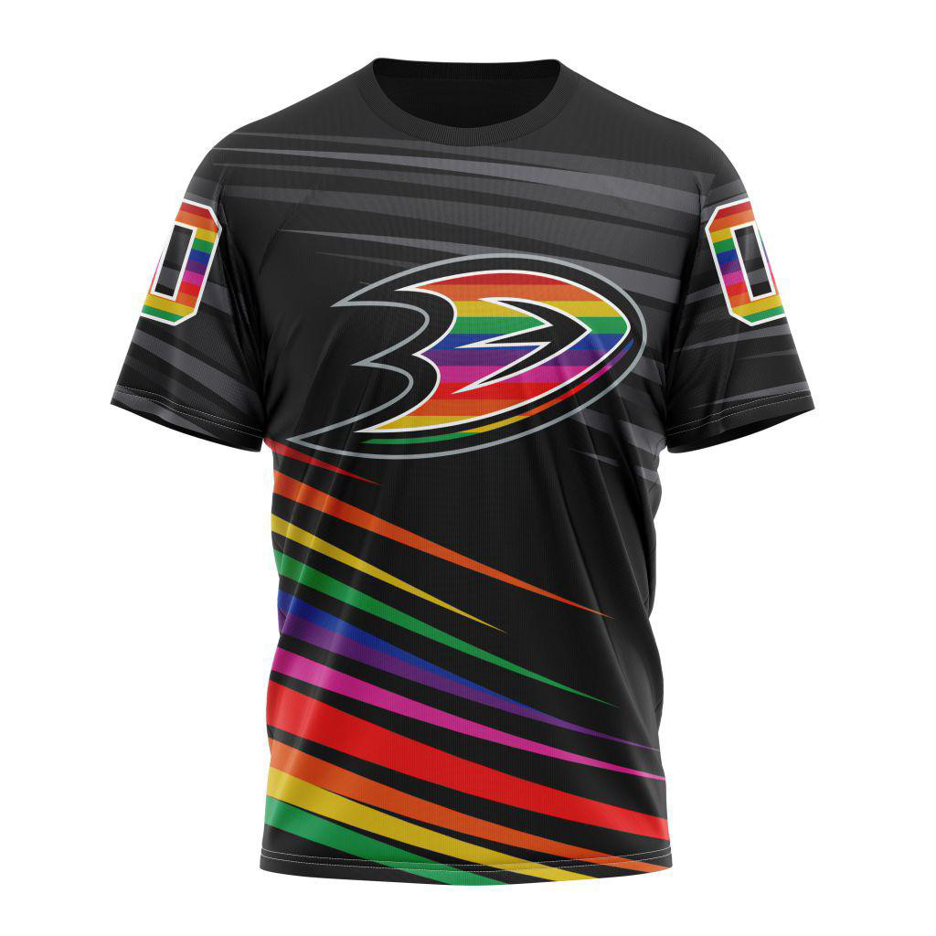 Custom NHL Anaheim Ducks Special Pride Design Hockey Is For Everyone Shirt Gifts For Hockey Fan