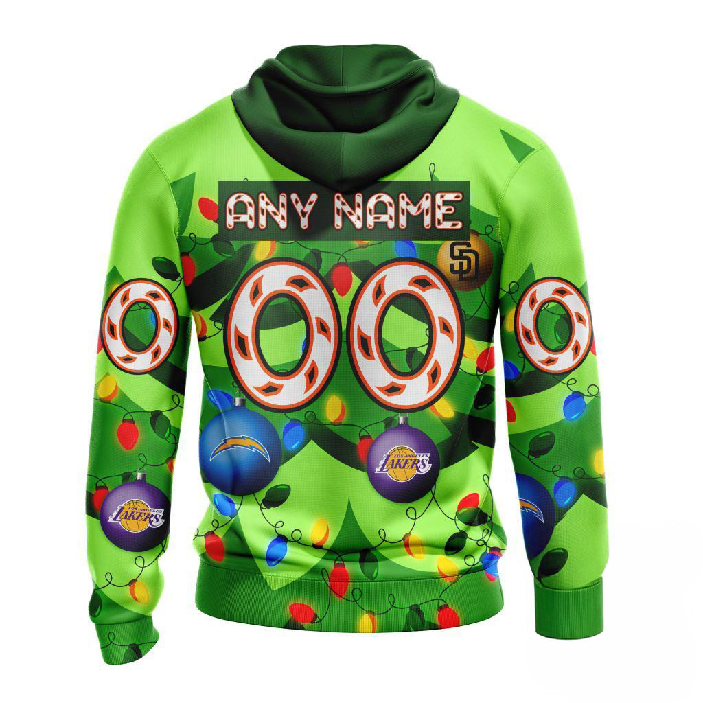 Custom NHL Anaheim Ducks Specialized Christmas Tree Color And City's Sports Teams Hoodie