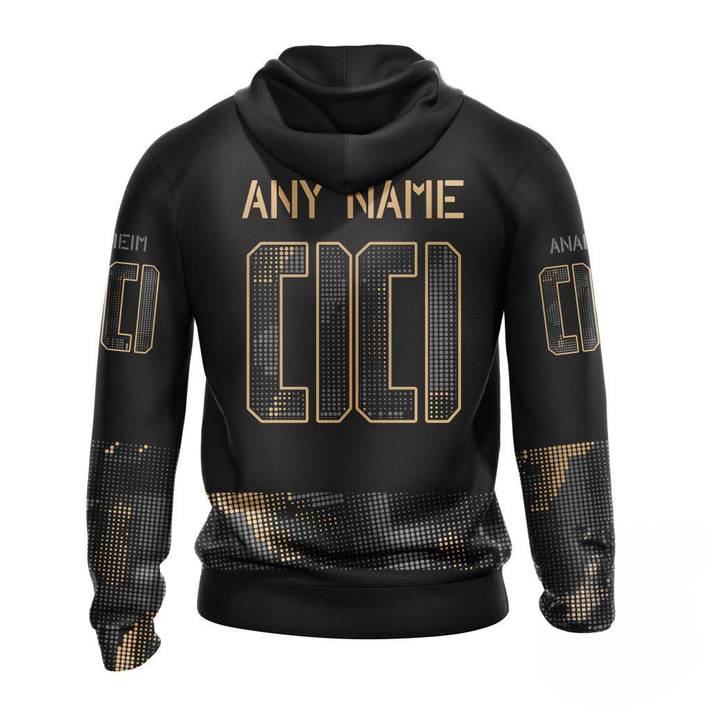Custom NHL Anaheim Ducks Veterans Military Appreciation Hoodie Unique Gifts For Hockey Fans