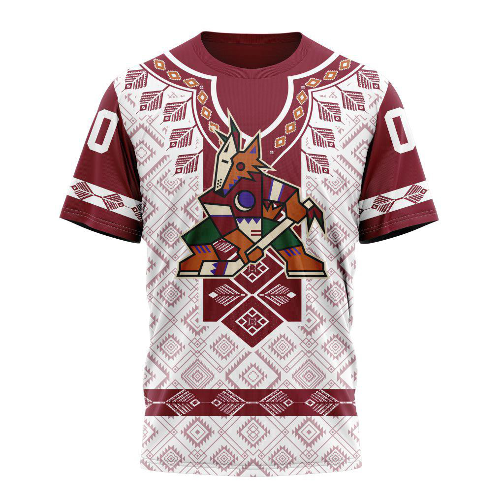 Custom NHL Arizona Coyotes Hockey Team Native Heritage Shirt Hockey Lovers Gifts