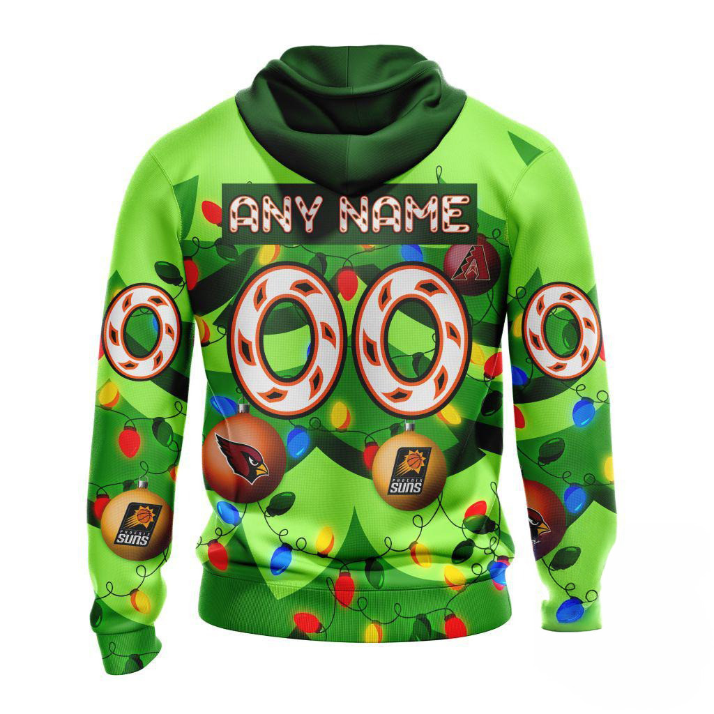 Custom NHL Arizona Coyotes Specialized Christmas Tree Color And City's Sports Teams Hoodie