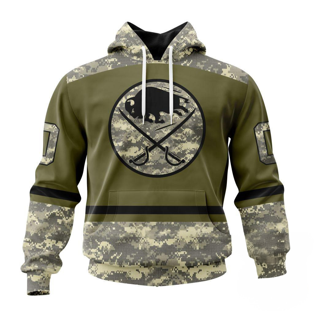 Custom NHL Buffalo Sabres Special Veterans Military Appreciation Hoodie Hockey Fan Gifts