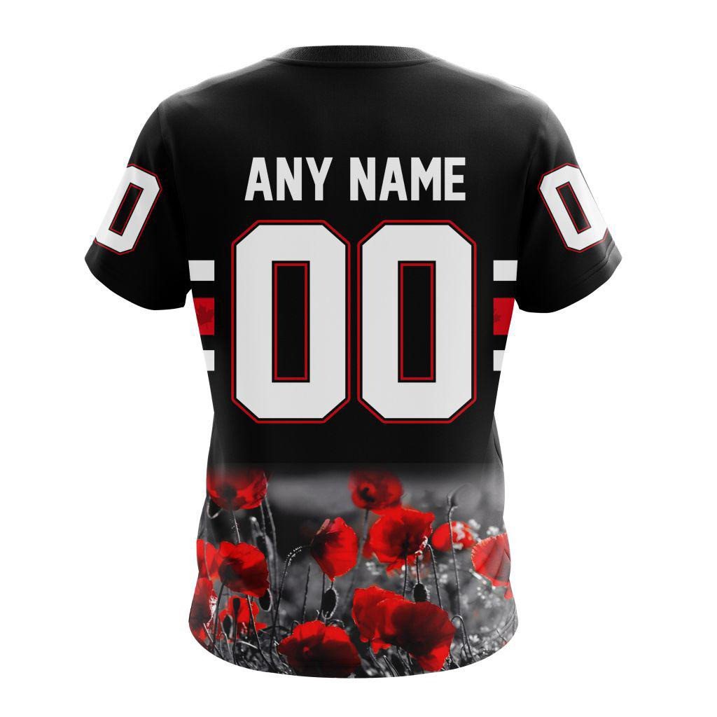 Custom NHL Calgary Flames Hockey Special Remembrance Day Shirt Cool Gifts For Hockey Fans