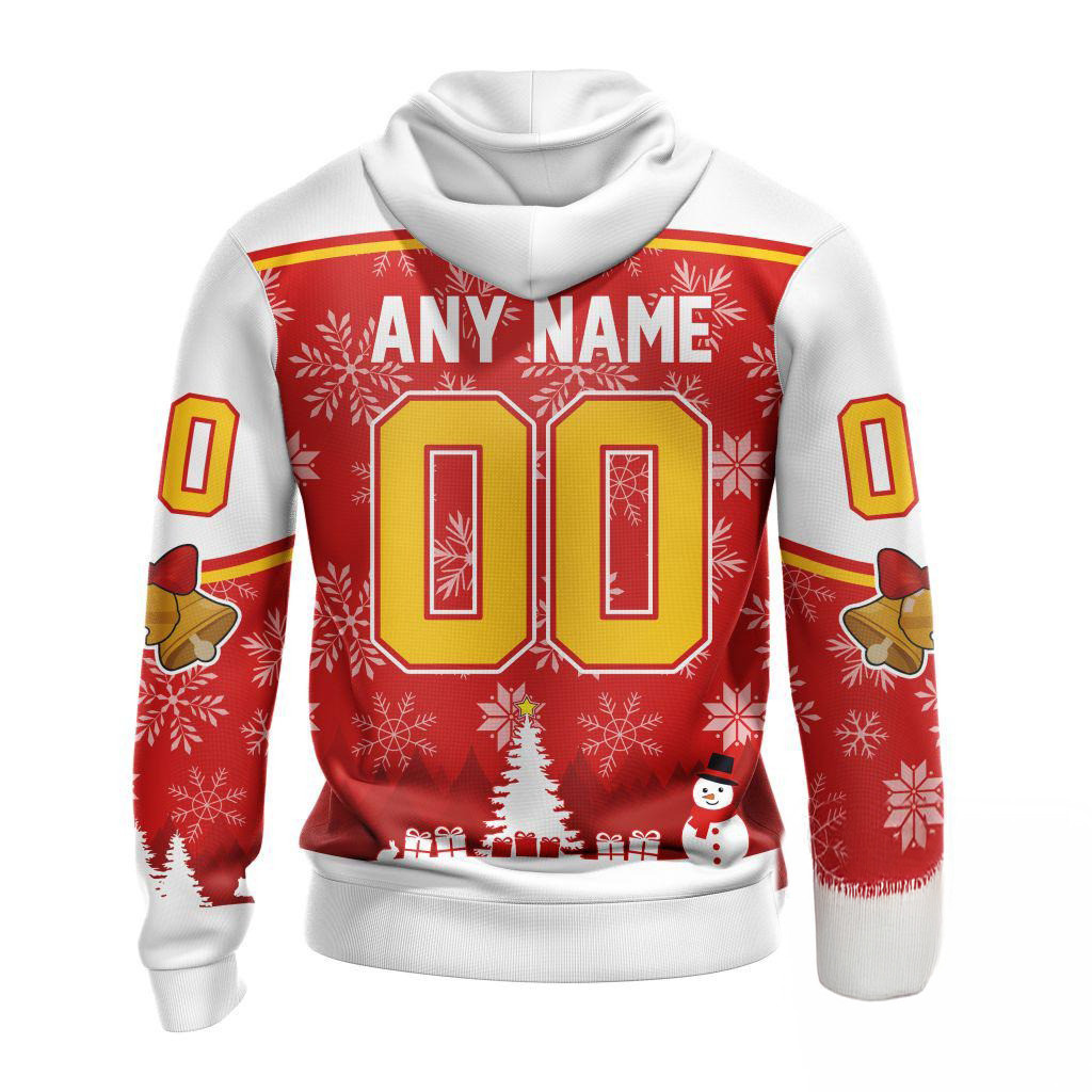 Custom NHL Calgary Flames Special Santa Hats Logo Team Merry Christmas Hoodie Gifts For Fans