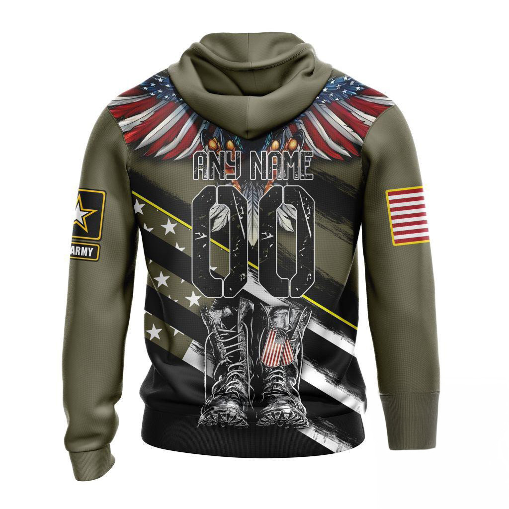 Custom NHL Carolina Hurricanes Special Hockey Honor Veterans And Their Families Hoodie Fan Gift