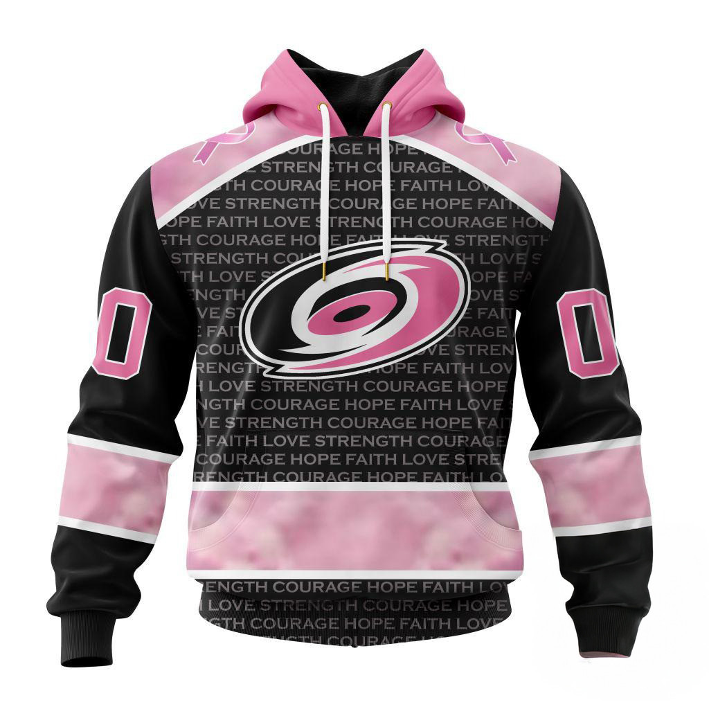 Custom NHL Carolina Hurricanes Special Pink Fight Breast Cancer Hoodie NHL Gifts For Fans