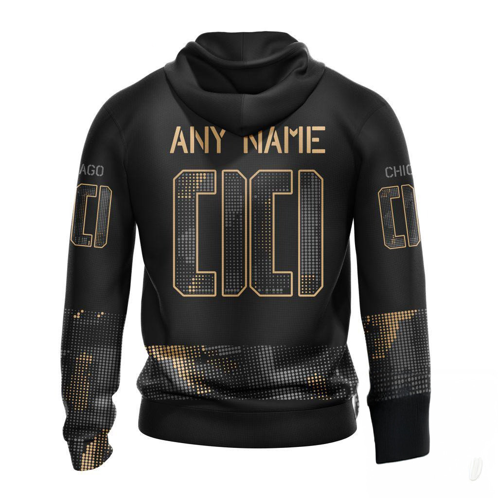 Custom NHL Chicago Blackhawks Veterans Military Appreciation Hoodie Best Gifts For Hockey Fans