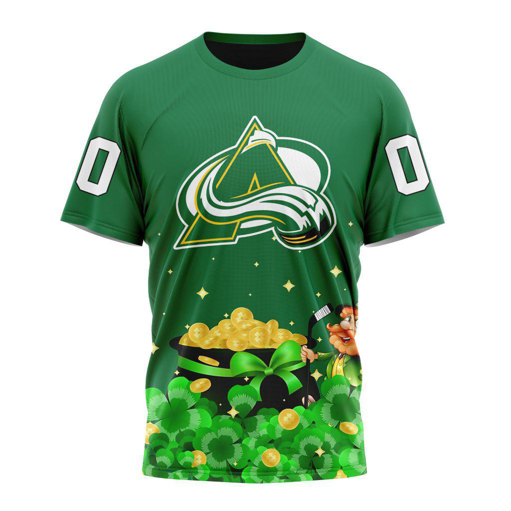 Custom NHL Colorado Avalanche Special Design St.Patrick's Day Shirt Presents For Hockey Fans