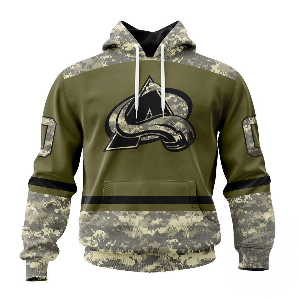 Custom NHL Colorado Avalanche Special Veterans Military Appreciation Hoodie Gifts For Fans