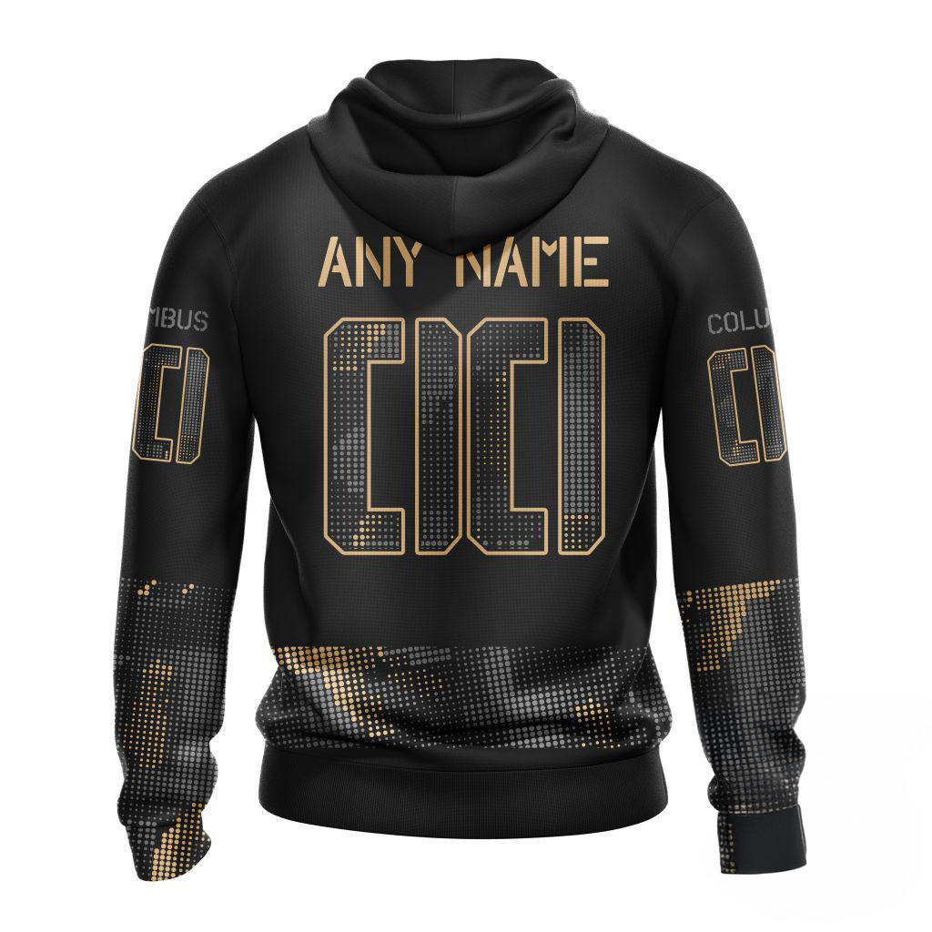 Custom NHL Columbus Blue Jackets Veterans Military Appreciation Hoodie Ice Hockey Fan Gifts