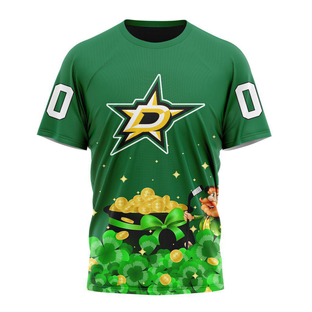 Custom NHL Dallas Stars Special Design St.Patrick's Day Shirt Unique Gifts For Hockey Fans