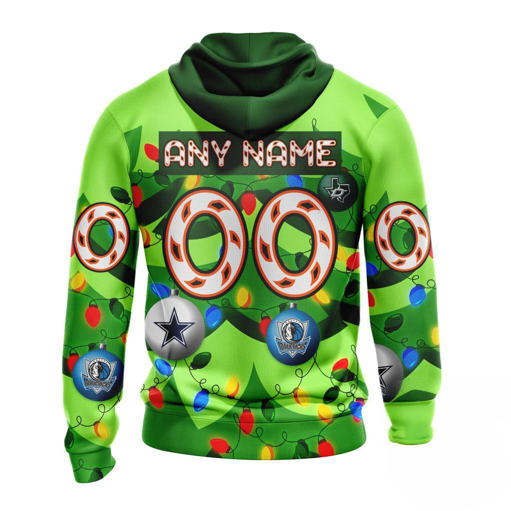 Custom NHL Dallas Stars Specialized Christmas Tree Color And City's Sports Teams Hoodie