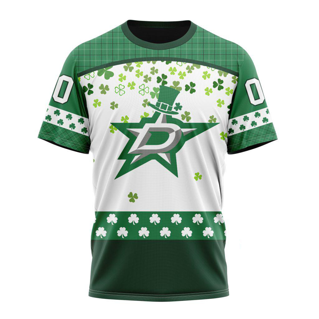 Custom NHL Dallas Stars St. Patrick's Day Shirt Ice Hockey Fan Gifts For Men