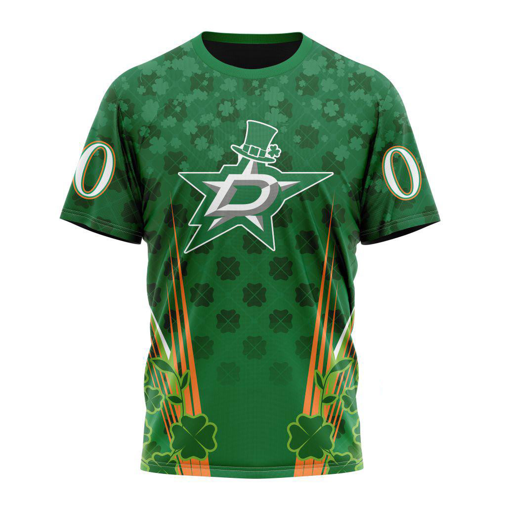 Custom NHL Dallas Stars St. Patrick's Day Shirt Ice Hockey Fan T-Shirt Gifts For Him Her
