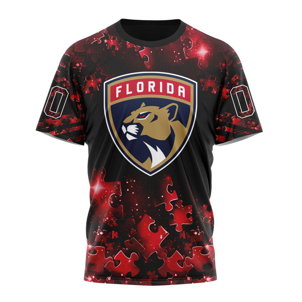 Custom NHL Florida Panthers Autism Awareness Hockey Shirt Unique Gifts For Hockey Lovers