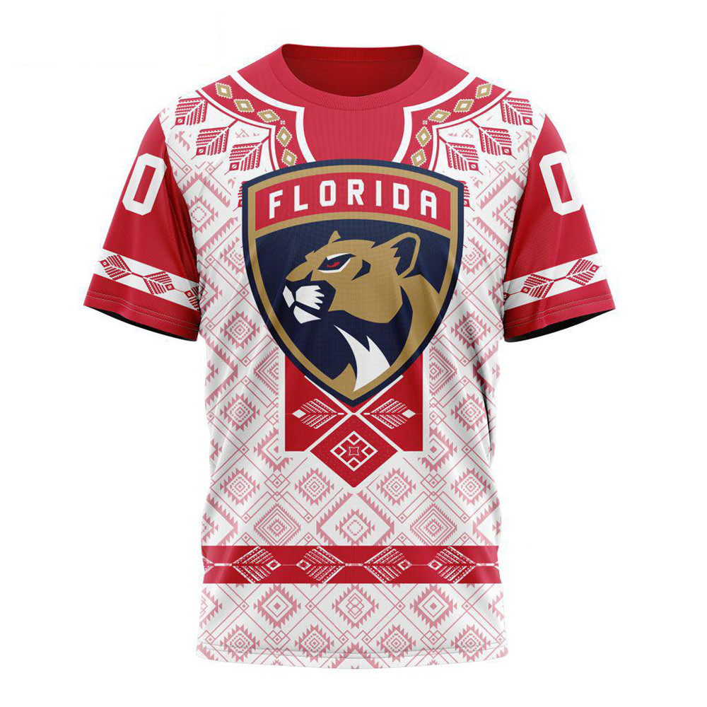 Custom NHL Florida Panthers Hockey Team Native Heritage Design Shirt Gifts For Hockey Fans