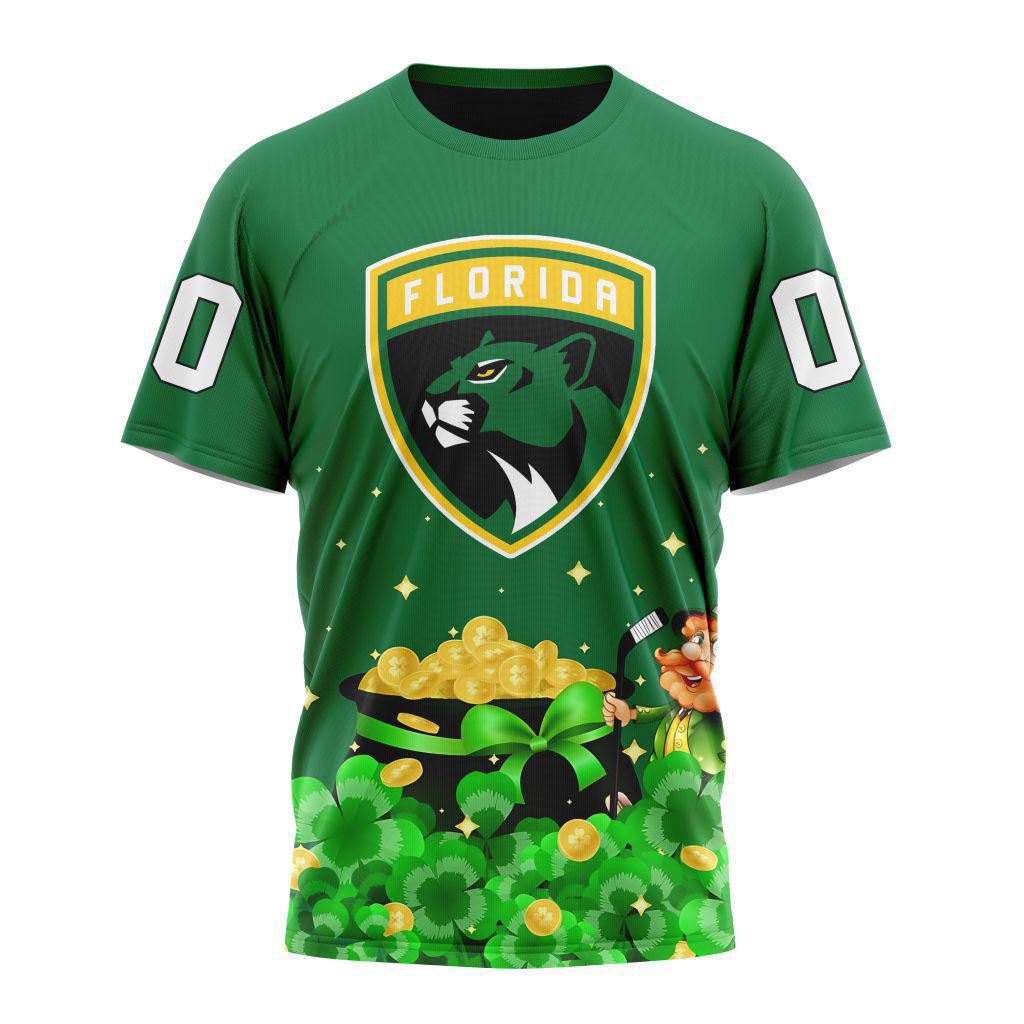 Custom NHL Florida Panthers Special Design St.Patrick's Day Shirt Gifts For Hockey Enthusiasts