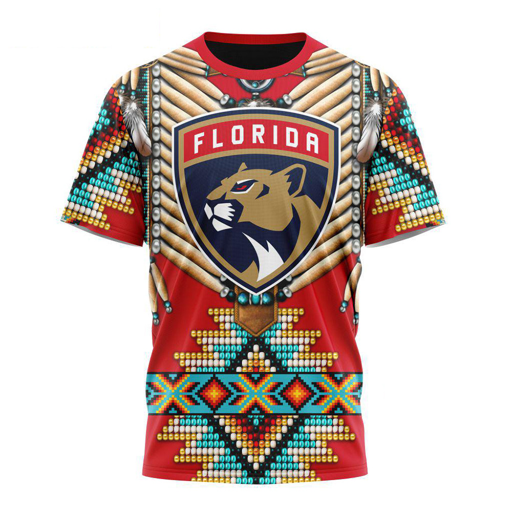 Custom NHL Florida Panthers Special Native American Costume Hockey Team Shirt Hockey Fan Gifts