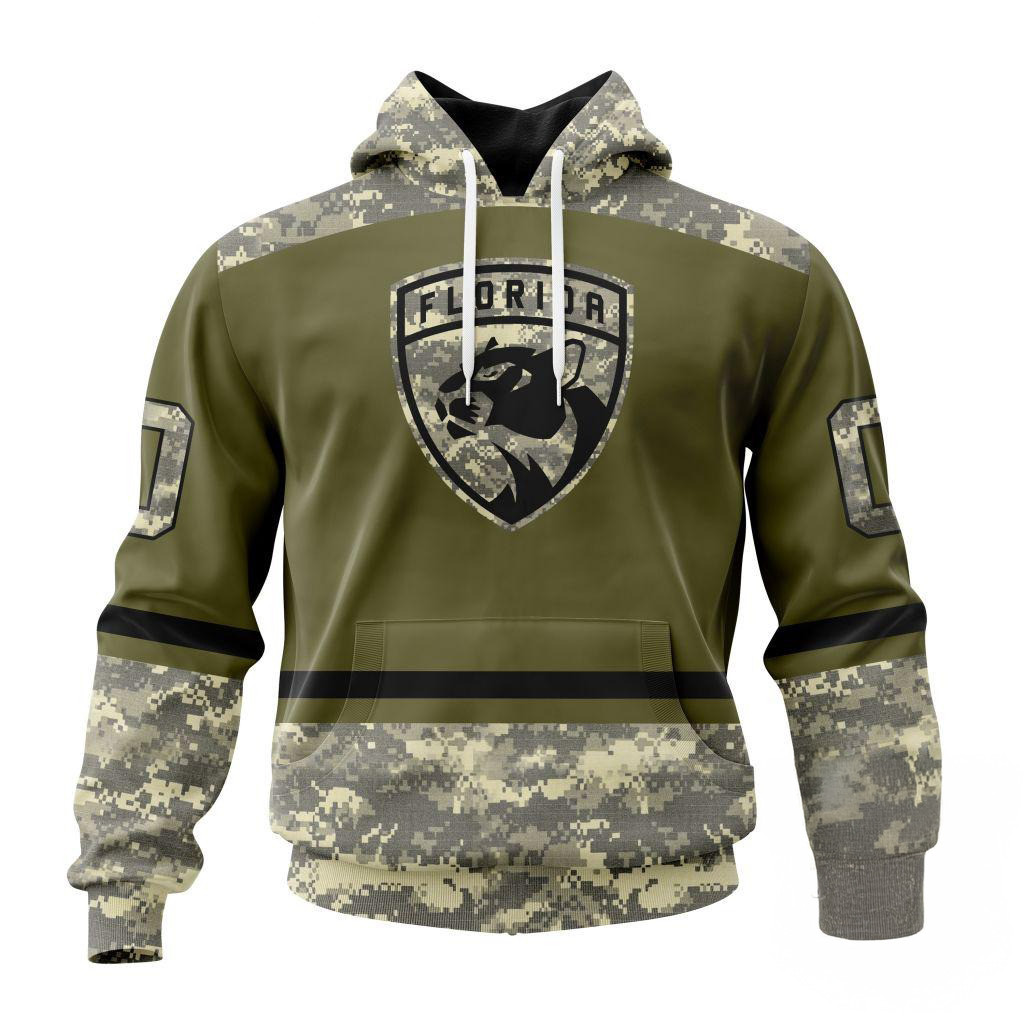 Custom NHL Florida Panthers Special Veterans Military Appreciation Hoodie Gifts For Son