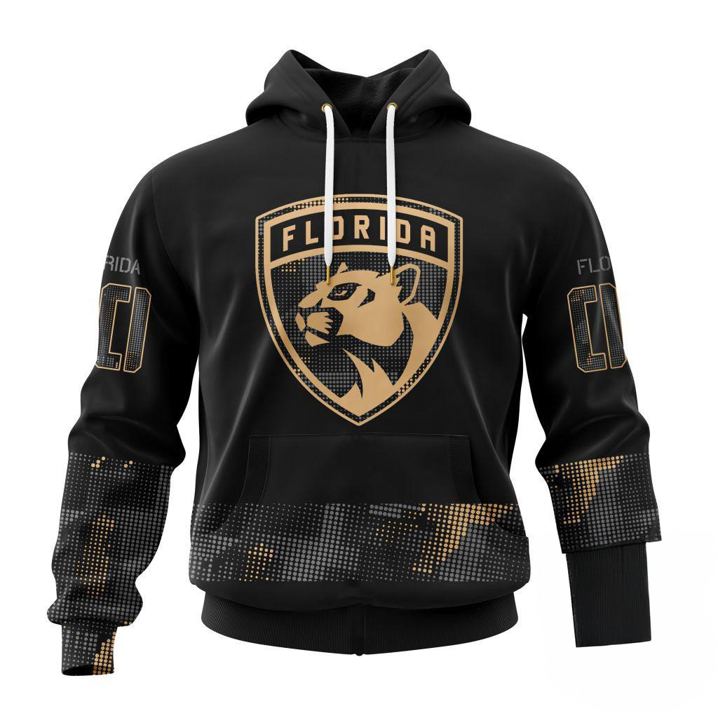 Custom NHL Florida Panthers Veterans Military Appreciation Hoodie Best Gifts For Hockey Fans