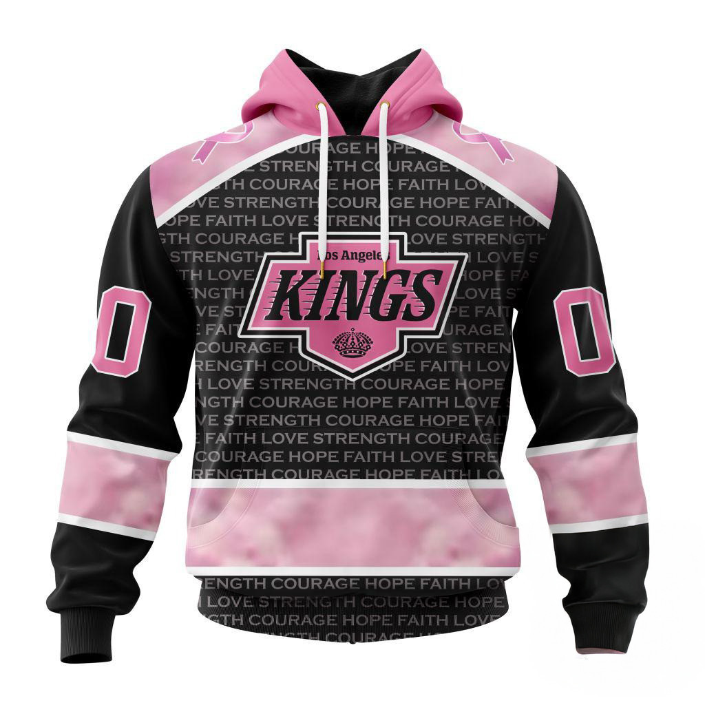 Custom NHL Los Angeles Kings Special Pink Fight Breast Cancer Hoodie Gifts For Hockey Fan