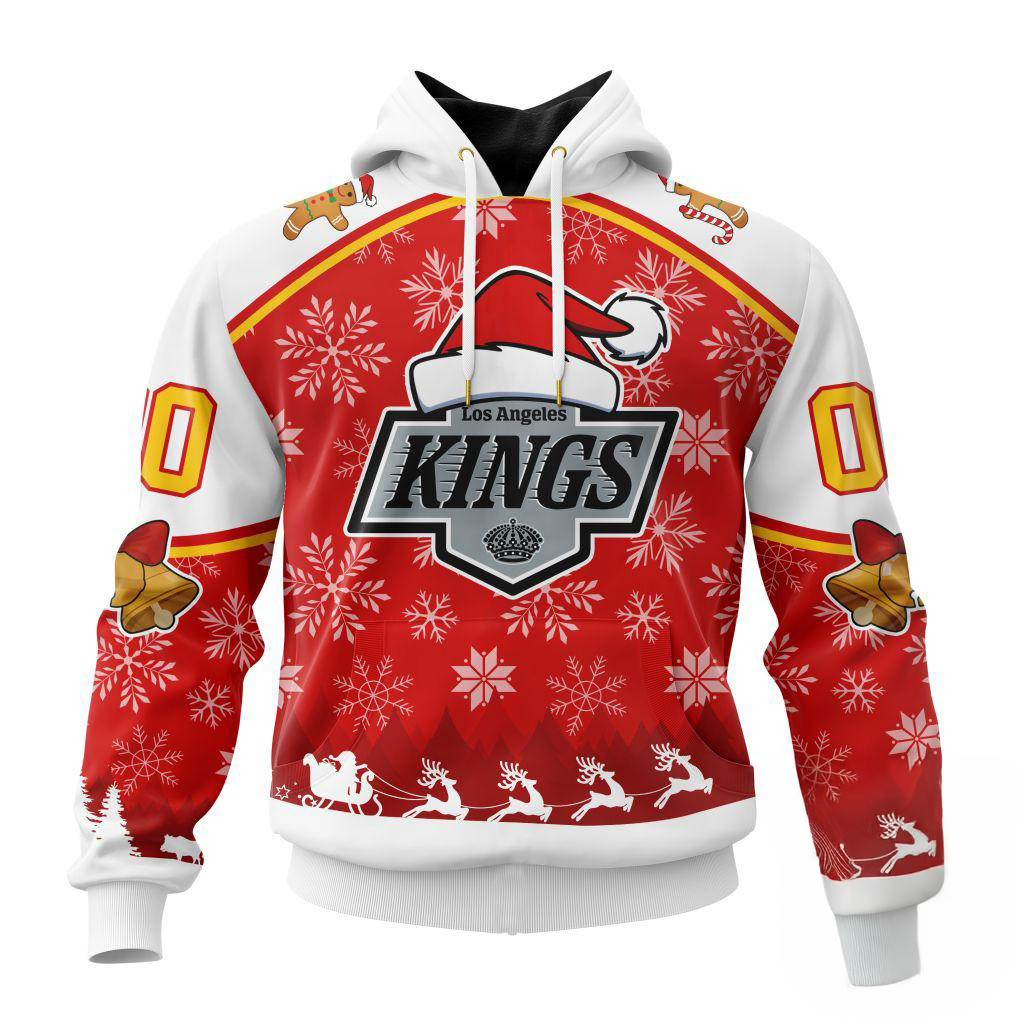 Custom NHL Los Angeles Kings Special Santa Hats Logo Team Merry Christmas Hoodie Fan Gifts