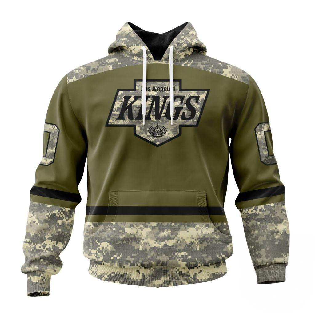 Custom NHL Los Angeles Kings Special Veterans Military Appreciation Hoodie Hockey Fan Gifts