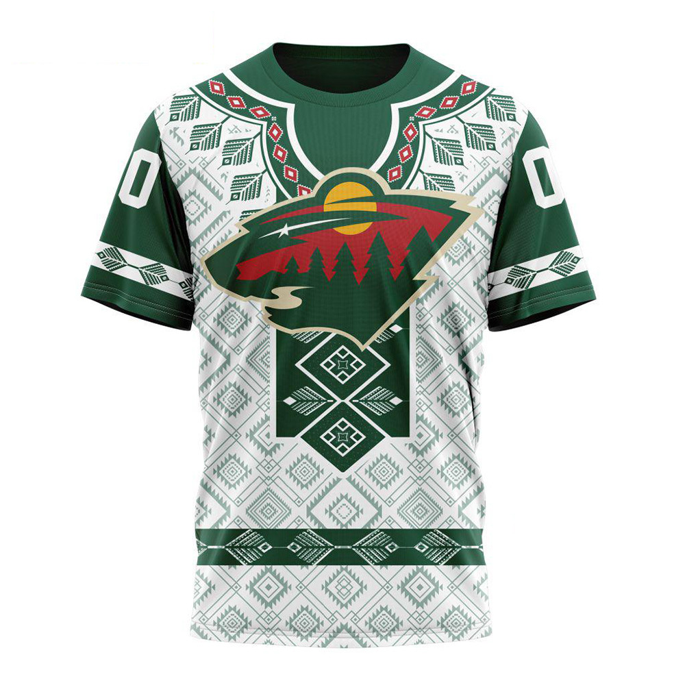 Custom NHL Minnesota Wild Hockey Team Native Heritage Shirt Gifts For Hockey Fan