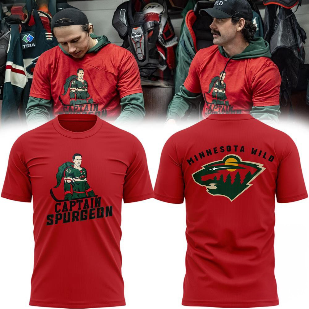 Custom NHL Minnesota Wild Special Captain Spurgeon New Shirt Unique Gifts For Hockey Fans