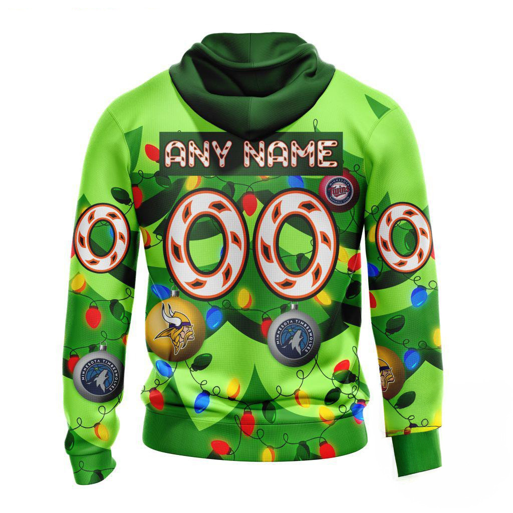 Custom NHL Minnesota Wild Specialized Christmas Tree Color And City's Sports Teams Hoodie
