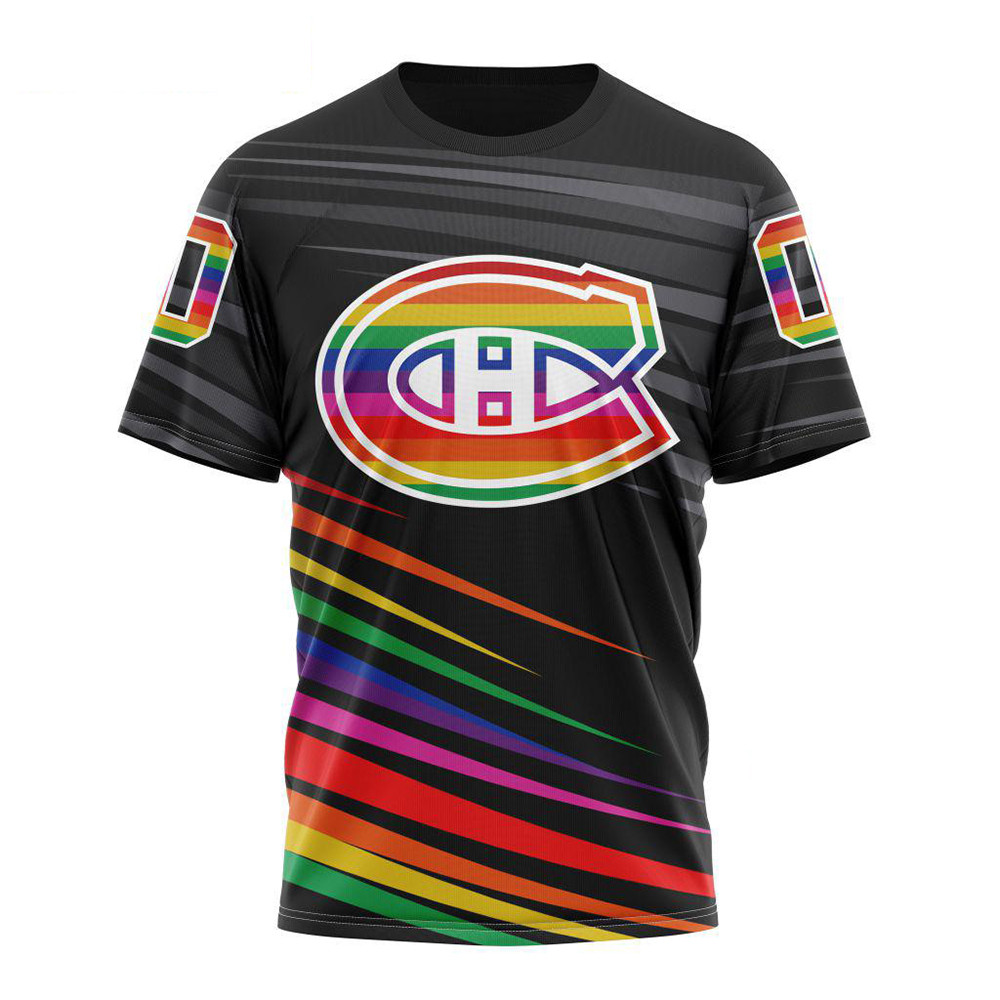 Custom NHL Montreal Canadiens Special Pride Design Hockey Is For Everyone Shirt Hockey Fan Gift