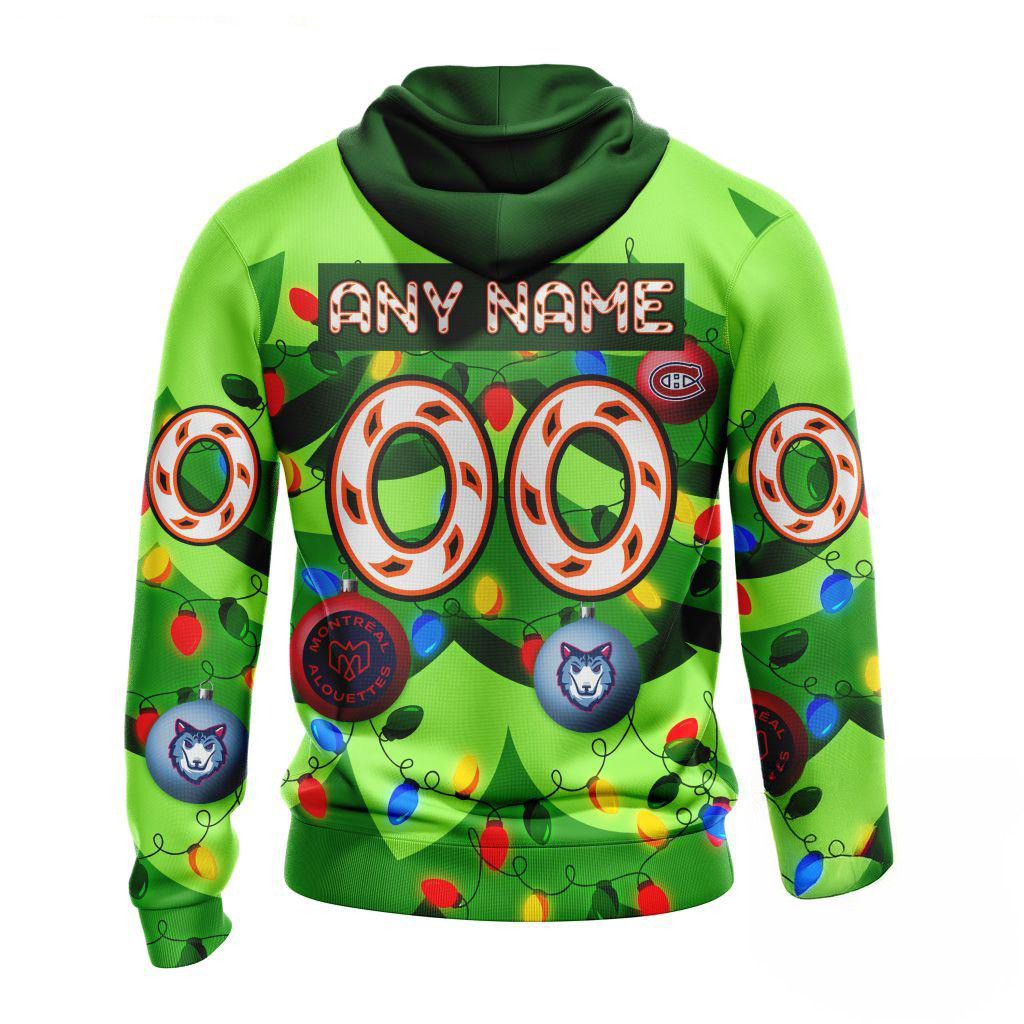 Custom NHL Montreal Canadiens Specialized Christmas Tree Color And City's Sports Teams Hoodie