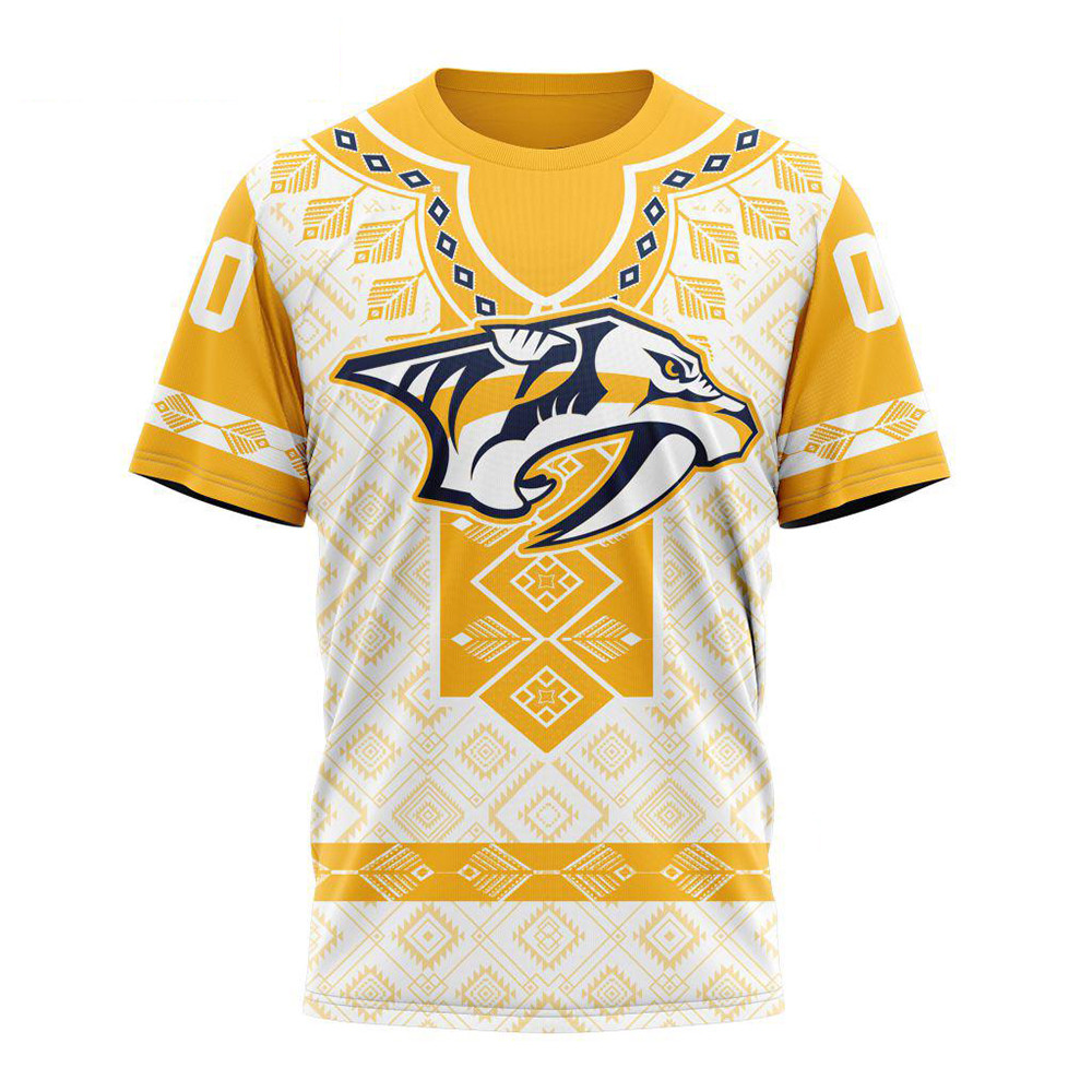 Custom NHL Nashville Predators Hockey Team Native Heritage Shirt Hockey Lovers Gift