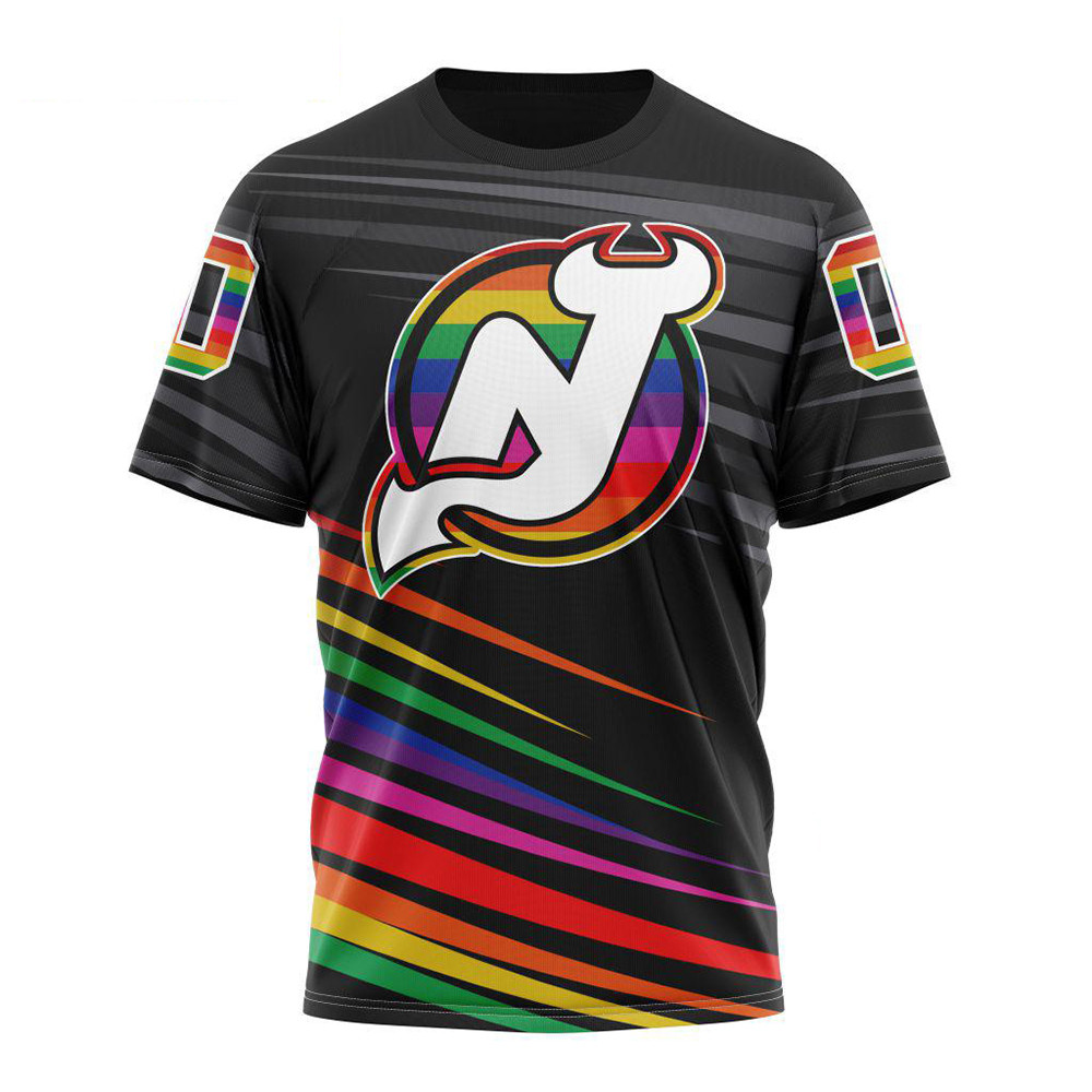 Custom NHL New Jersey Devils Special Pride Design Hockey Is For Everyone Shirt Hockey Fan Gift