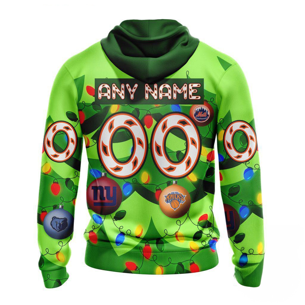 Custom NHL New York Islanders Specialized Christmas Tree Color And City's Sports Teams Hoodie