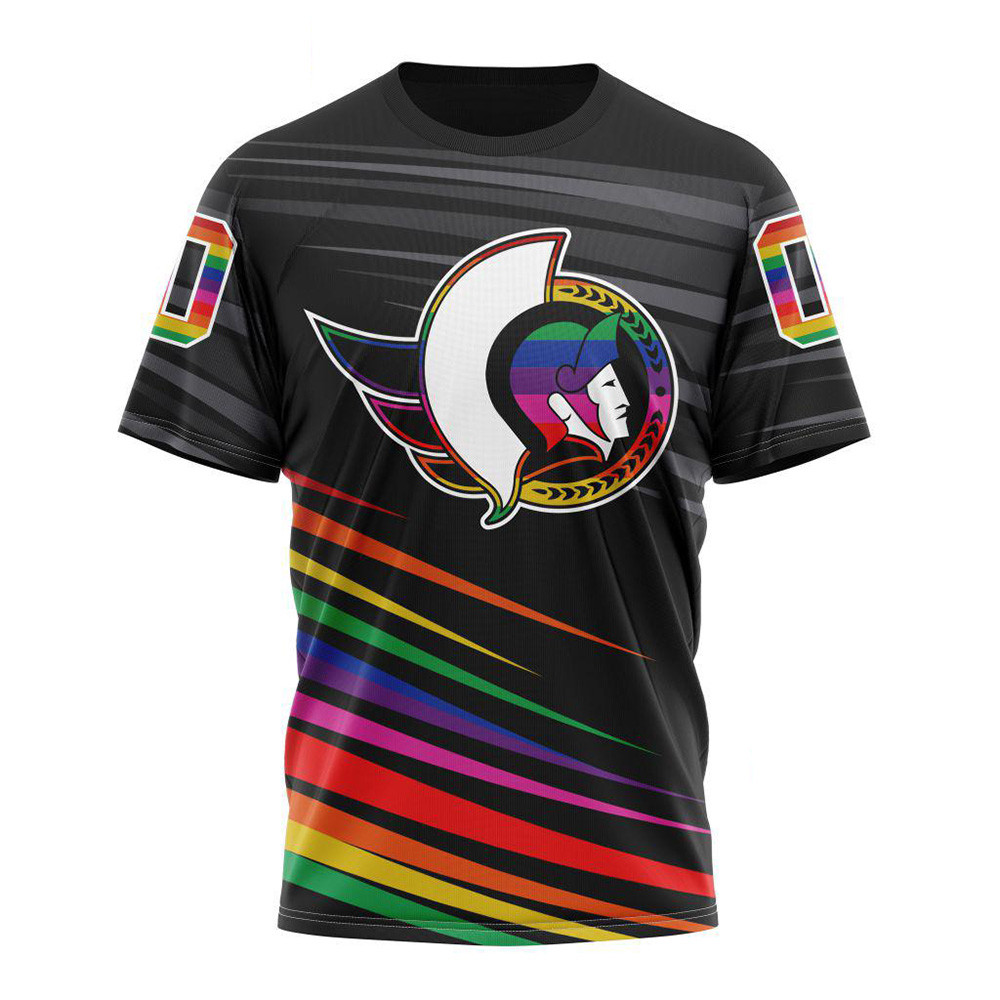 Custom NHL Ottawa Senators Special Pride Design Hockey Is For Everyone Shirt Hockey Lover Gifts
