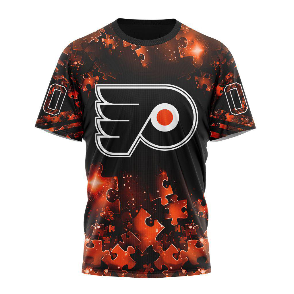 Custom NHL Philadelphia Flyers Autism Awareness Hockey Shirt Unique Gifts For Hockey Fans