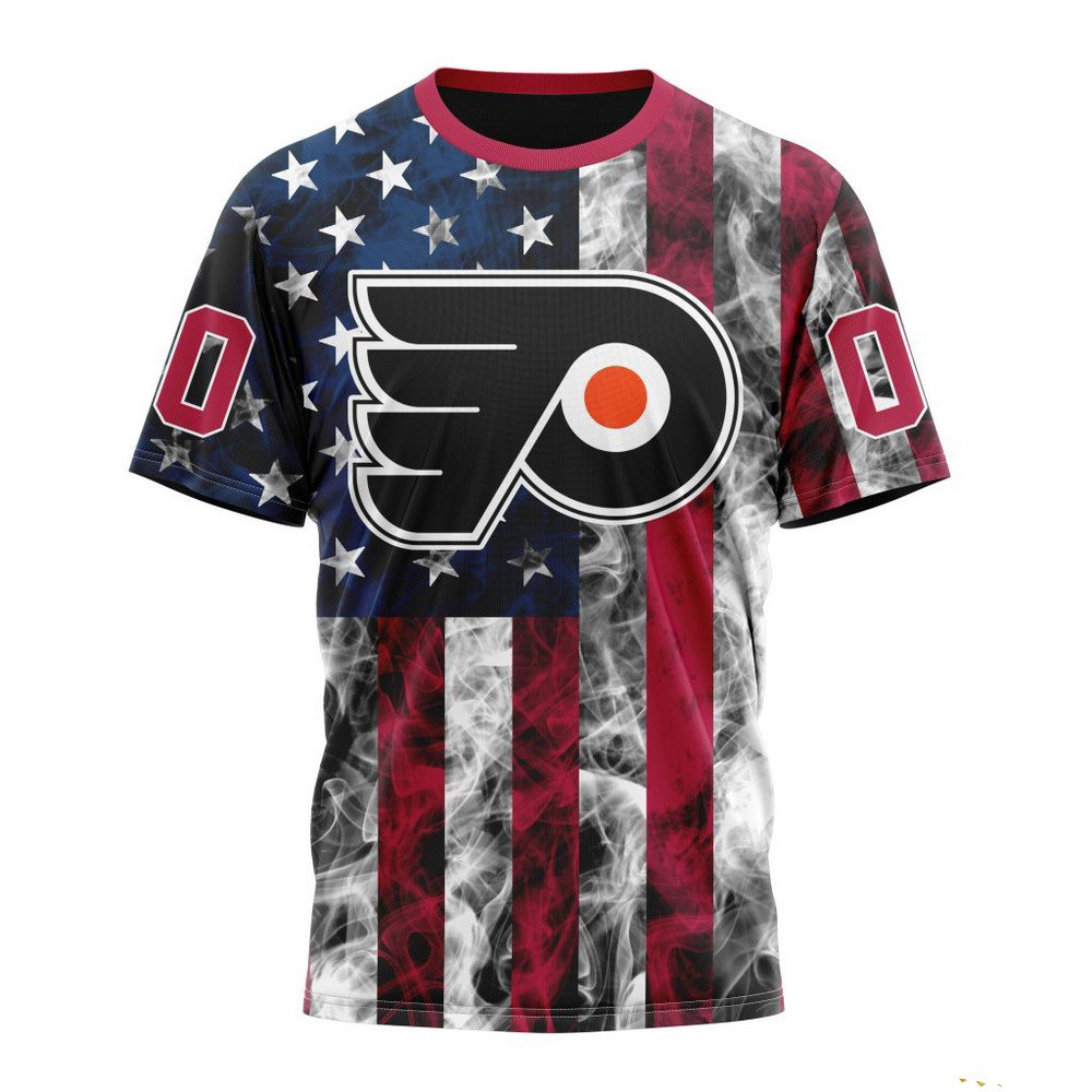 Custom NHL Philadelphia Flyers Happy Independence Day The 4th Of July Shirt NHL Gifts For Fans