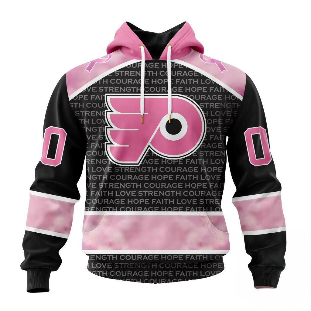 Custom NHL Philadelphia Flyers Special Pink Fight Breast Cancer Hoodie Gifts For NHL Fans