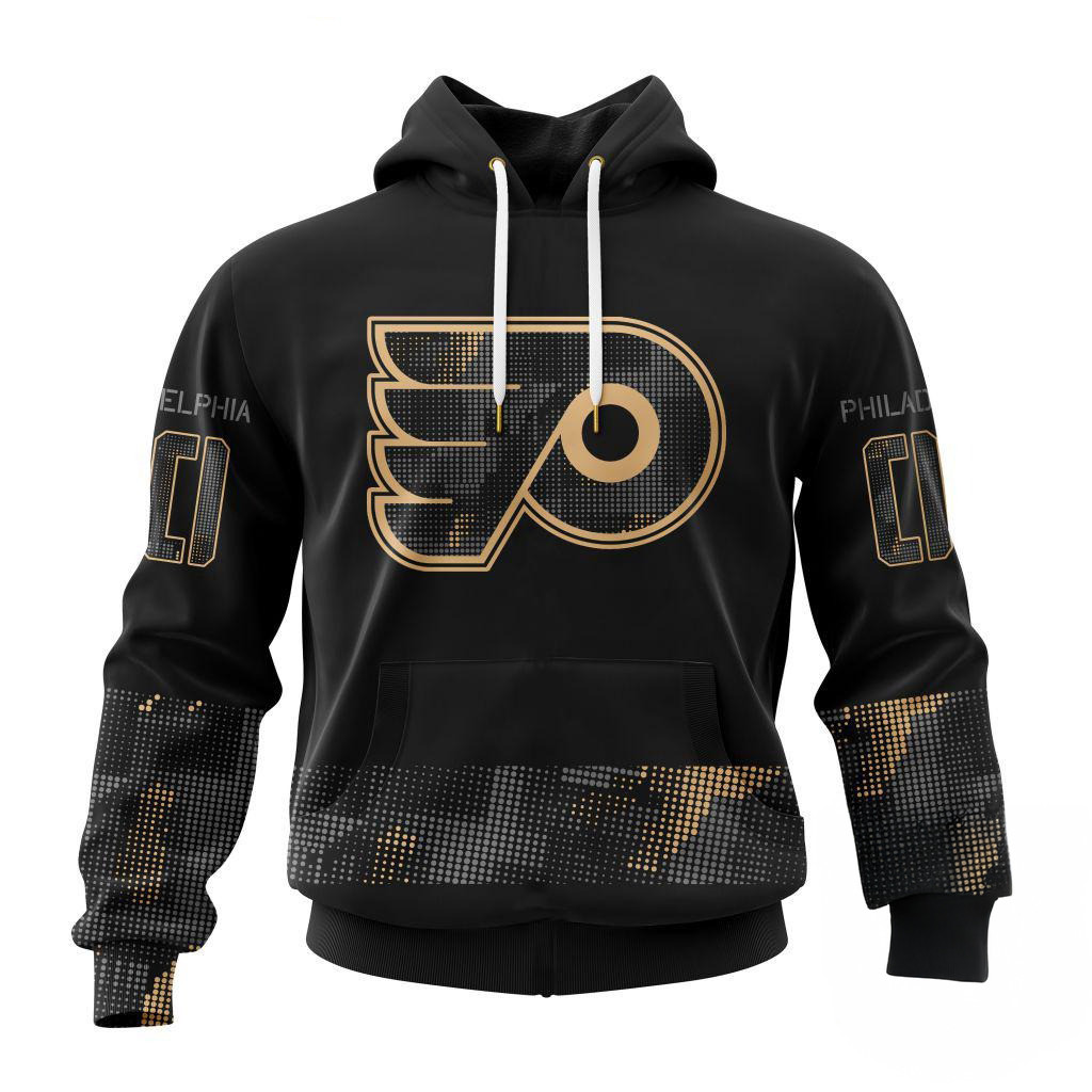Custom NHL Philadelphia Flyers Veterans Military Appreciation Hoodie Ice Hockey Fan Gifts
