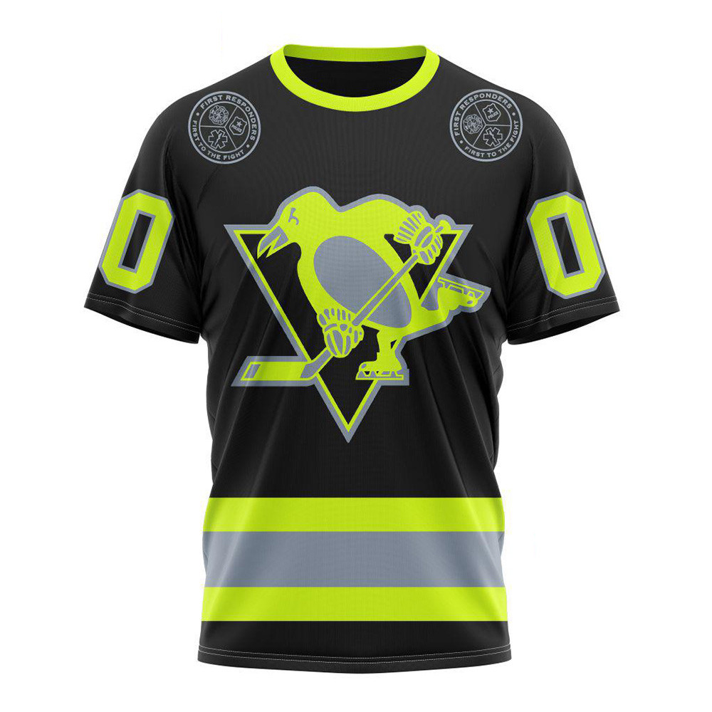 Custom NHL Pittsburgh Penguins Specialized FireFighter Shirt Presents For Hockey Lovers