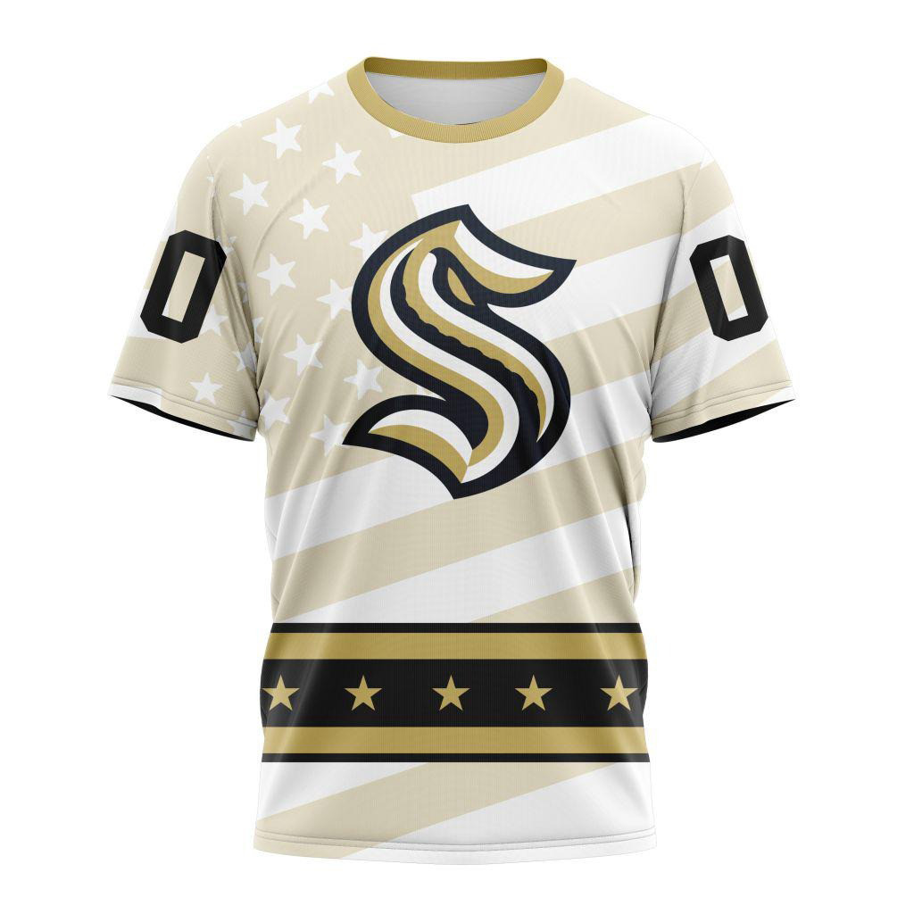 Custom NHL Seattle Kraken Hockey Special Military Appreciation Shirt Gifts For Ice Hockey Fans