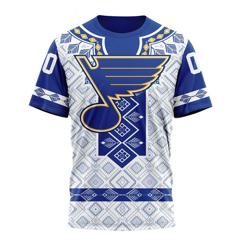 Custom NHL St. Louis Blues Hockey Team Native Heritage Shirt Gift Ideas For Hockey Fans