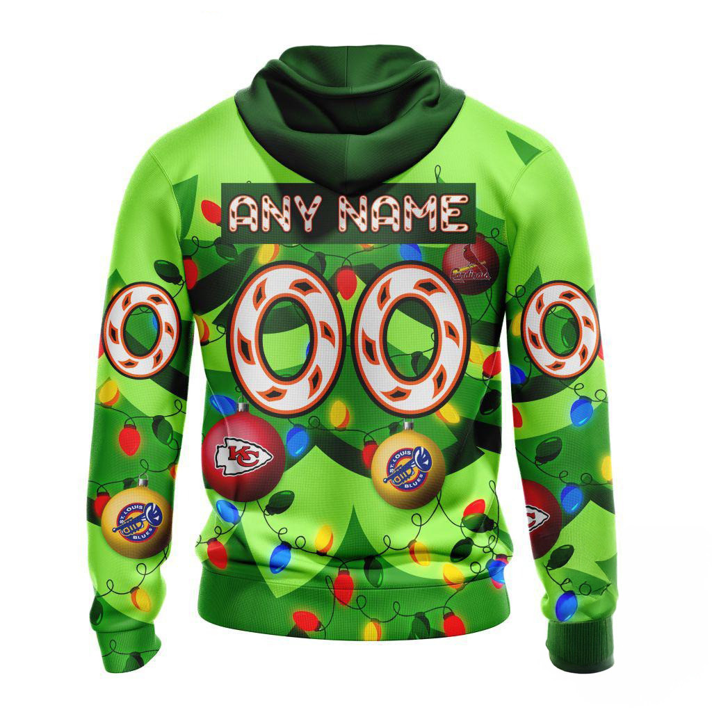 Custom NHL St. Louis Blues Specialized Christmas Tree Color And City's Sports Teams Hoodie