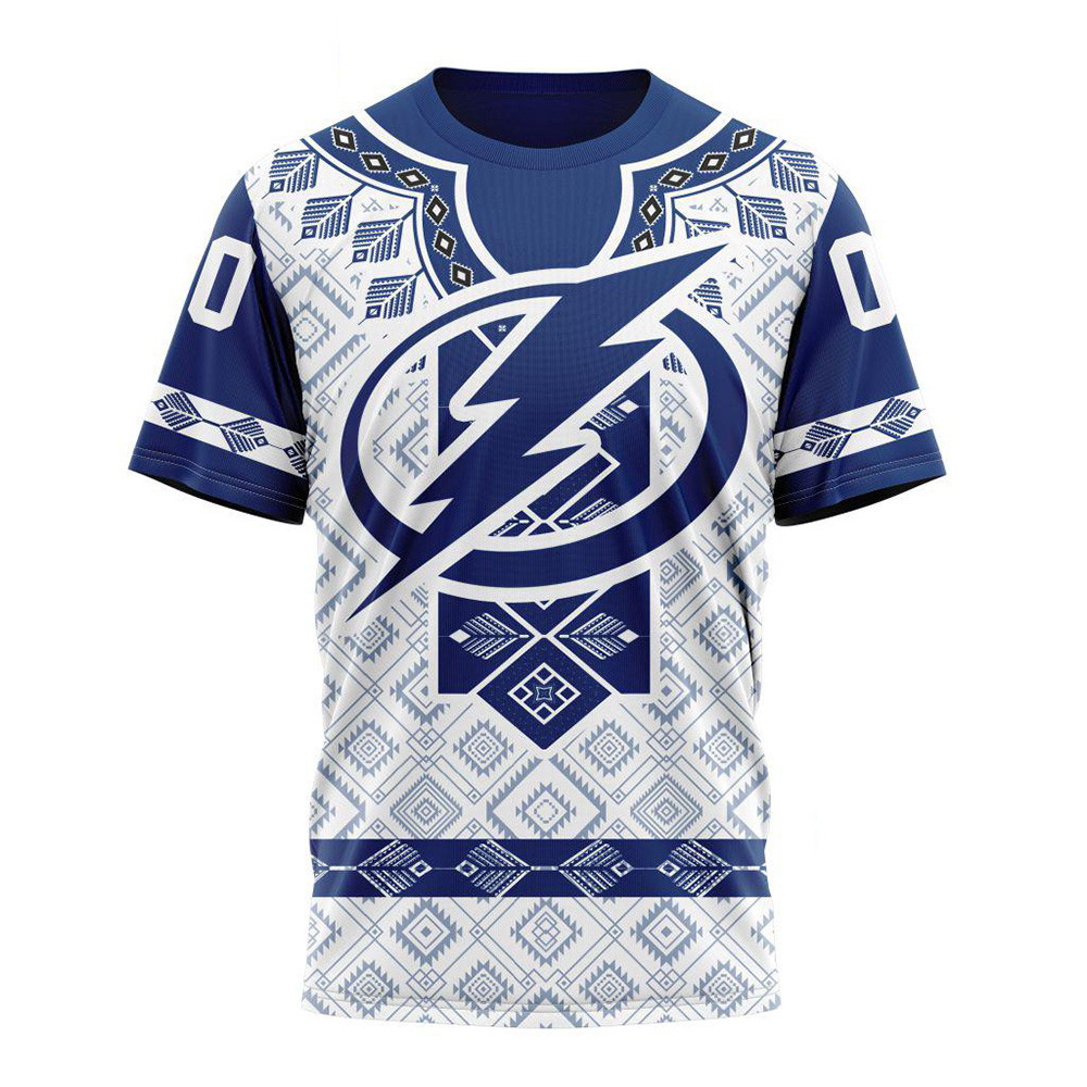Custom NHL Tampa Bay Lightning Hockey Team Native Heritage Shirt Good Gifts For Hockey Fans