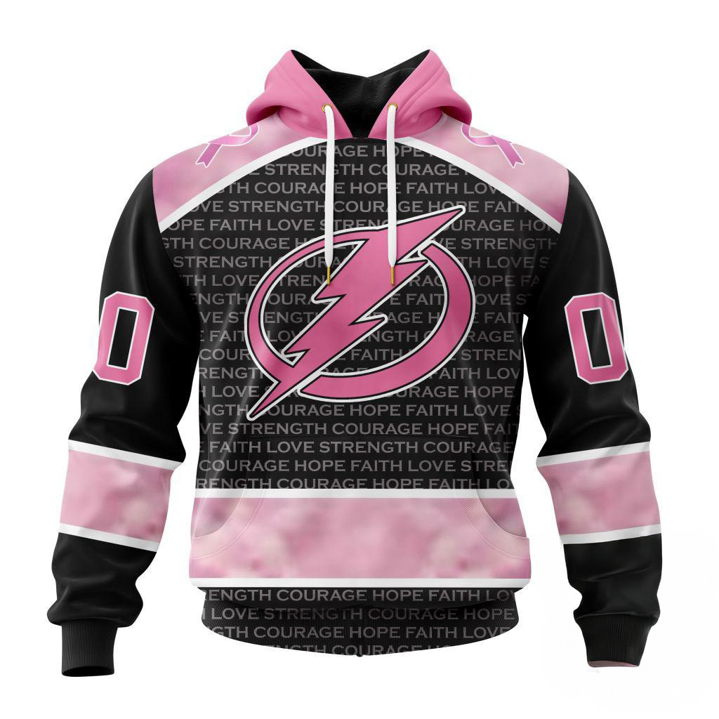 Custom NHL Tampa Bay Lightning Special Pink Fight Breast Cancer Hoodie Gift For Hockey Fans